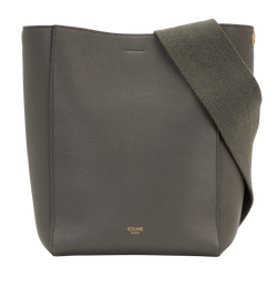 Small Sangle Bucket Bag, Leather, Grey, MII, DB/S, 3*
